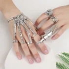 2021 Лидер продаж, новый браслет в стиле стимпанк для мужчин, Готический ручной череп, скелет, эластичный регулируемый браслет для пар, женские браслеты, ювелирные изделия