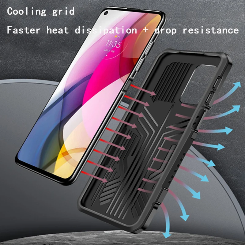 shockproof phone case for motorola g6play g8plus g8play g9play g9plus kickstand protective cover for moto g play g stylus g pure free global shipping