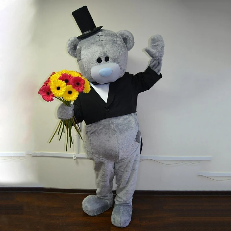 Man Teddy Bear Mascot Costume Tailsman Doll Halloween Carival Party Event Dress Event Apparel Cartoon Character Birthday Clothes