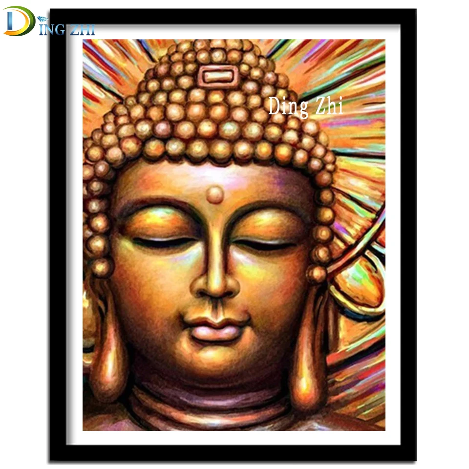 5D Настенная картина "Будда" в технике "алмазная мозаика" с полным набором инструментов.