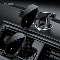 15w wireless charger car phone holder qi induction sensor fast charging stand mount for samsung huawei iphone 13 12 11 8 xiaomi