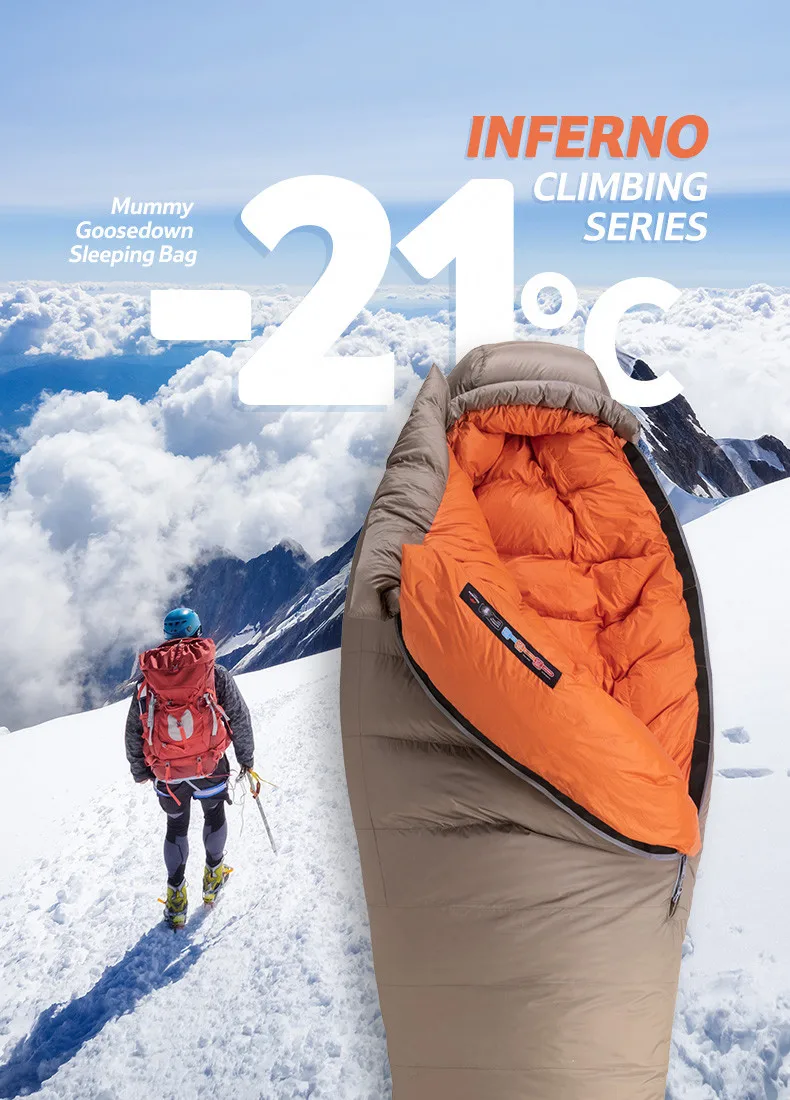 Naturehike зимний 750FP гусиный пух спальный мешок-21 ℃ утолщенный открытый кемпинг ветрозащитный Теплый Мумия портативный унисекс спальный мешок