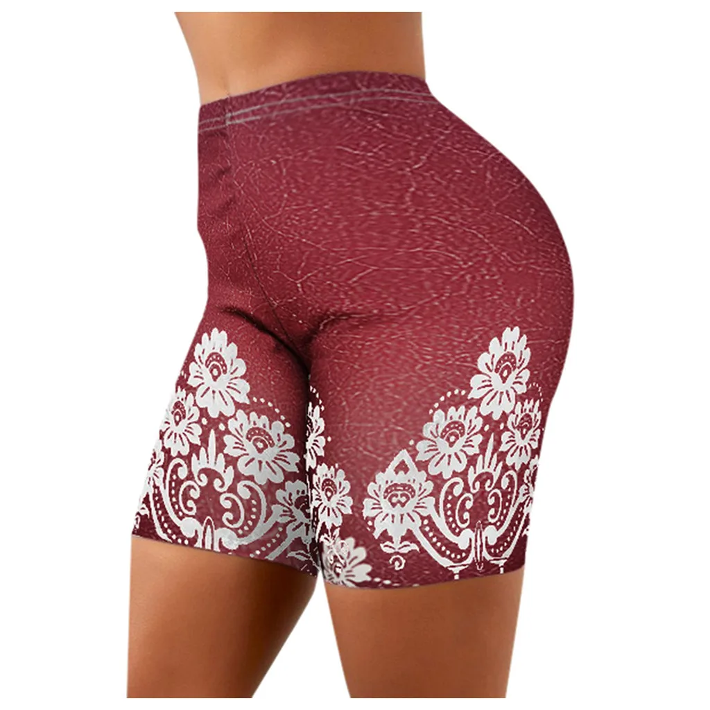 

2021 shorts Women's Plus Size Skinny 3D Faux Print Casual Jeggings Faux Denim Jean Shorts undefined