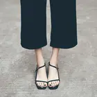 Женские римские сандалии Новинка 2021, летняя Женская обувь в сказочном стиле с ремешком, Корейская версия диких туфель на Высоком толстом каблуке