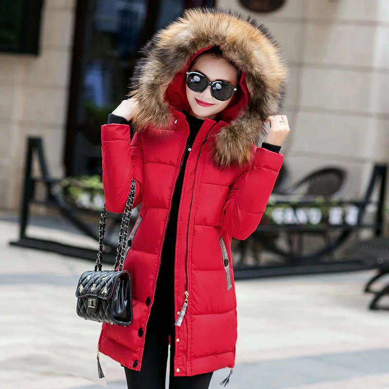 

2021 New Style Padded Jacket Korean Style Trendy Women's Mid-length Autumn And Winter Padded Jacket Women