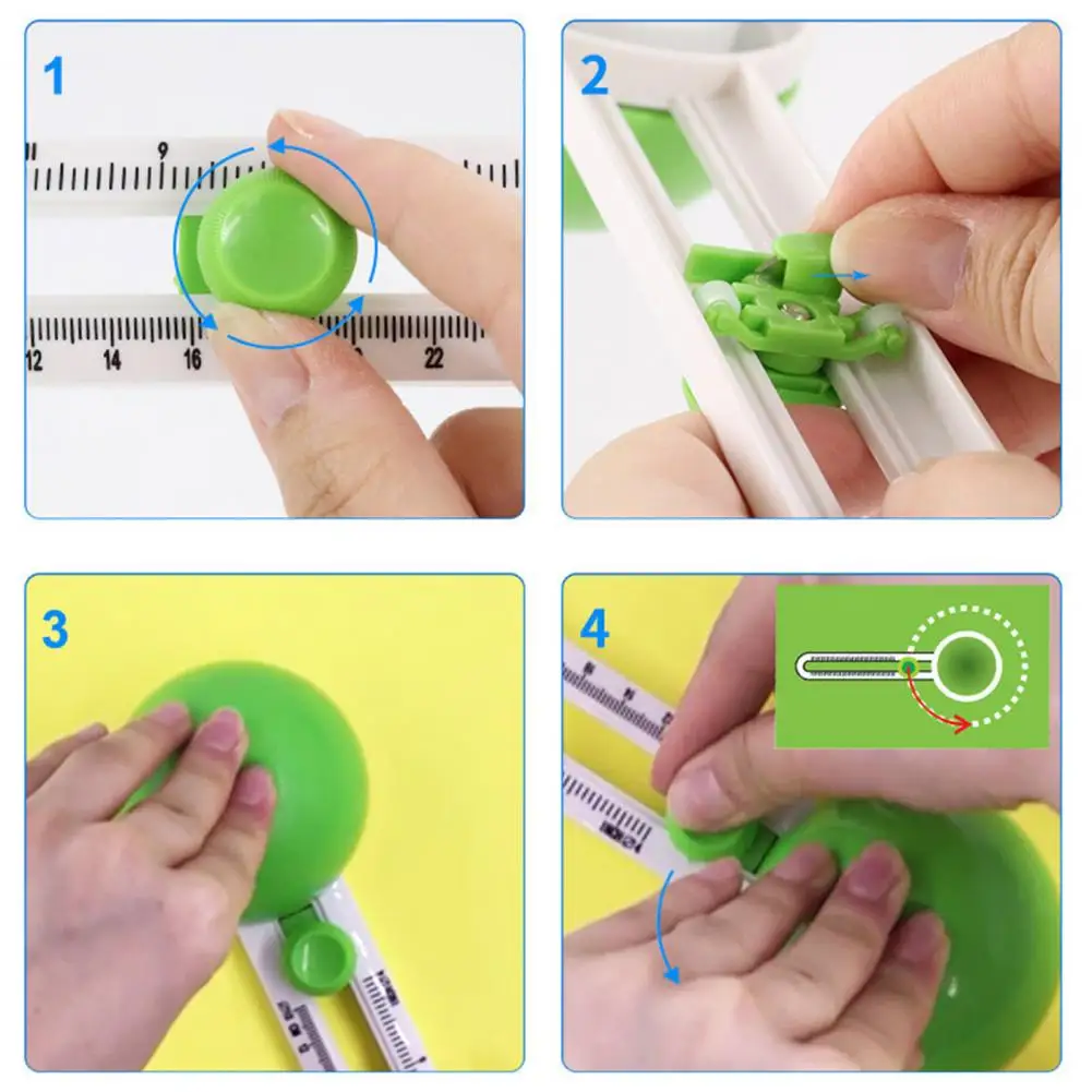 

Paper Cutter Lightweight Circle Shape ABS Multicolor Rotary Circle Cutter DIY Handmade Toy for Paper-cutting Lover