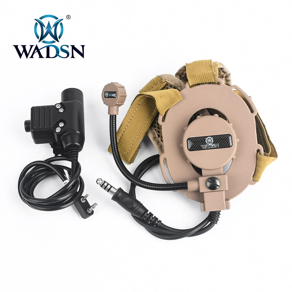 

WADSN Bowman Evo III Softair Headsets Peltor Earphone Airsoft Headphone+Push To Talk U94 Tactical PTT Kenwood Adapter WZ183