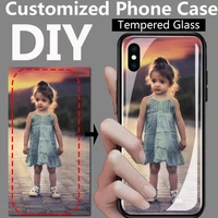 custom made diy picture glass tpu phone case for oneplus 6 6t 7 7t pro 1 6 7 7t diy personalized cover for iphone 11 pro xs max