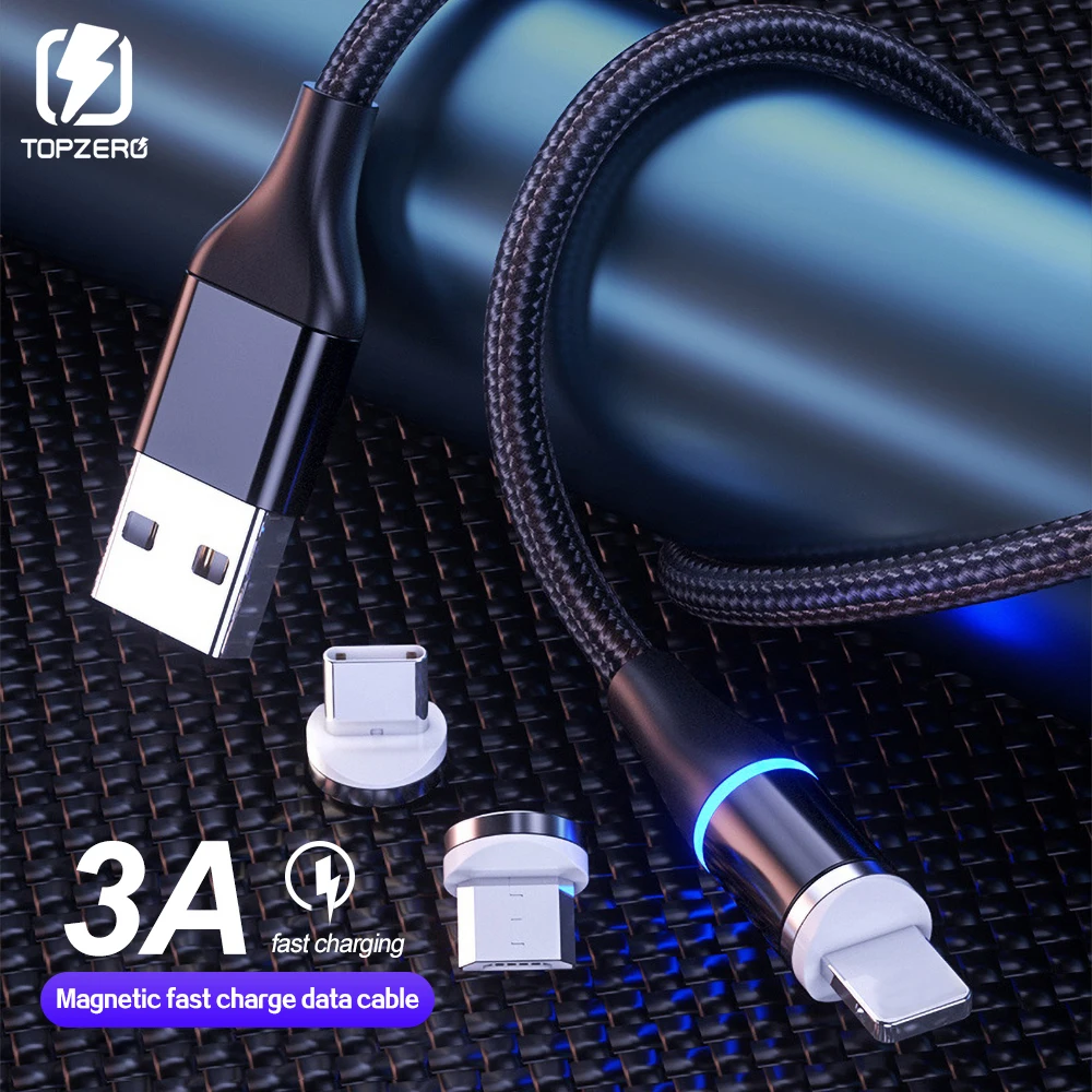 Магнитный USB-кабель для быстрой зарядки 3 А 1 м | Мобильные телефоны и аксессуары