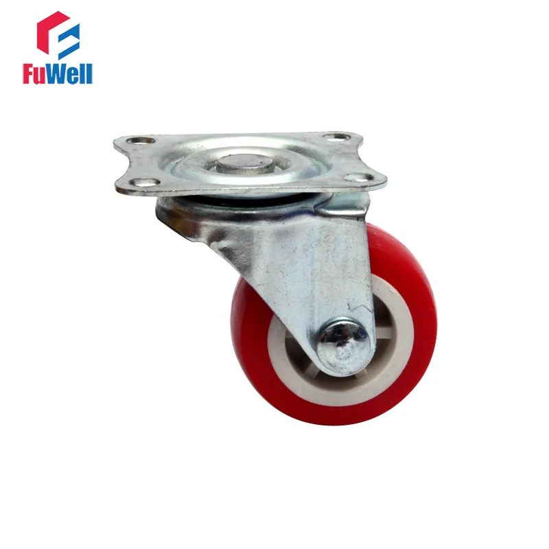 Swivel without brake 2 шт. фиксированный Поворотный Колесико для мебели 1/1. 25/1. 5/2 дюйма фурнитура колесико PA для автомобилей малой грузоподъемности фурнитура Колесико - Цвет: Swivel without brake