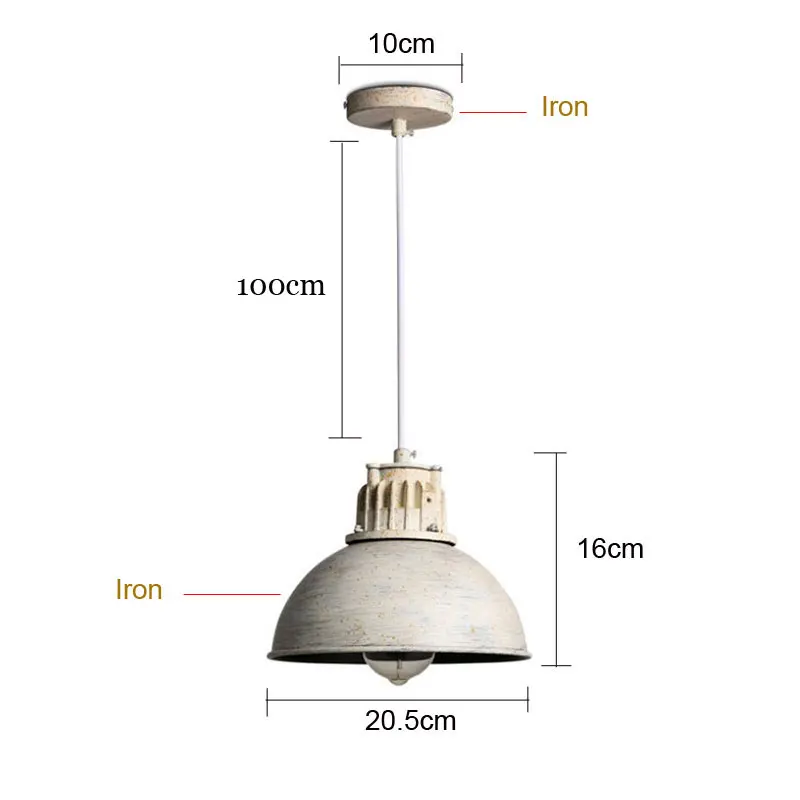 Lámpara colgante Retro Para Loft americano, lámpara colgante Industrial para restaurante, Bar, comedor, dormitorio y cafetería, E27