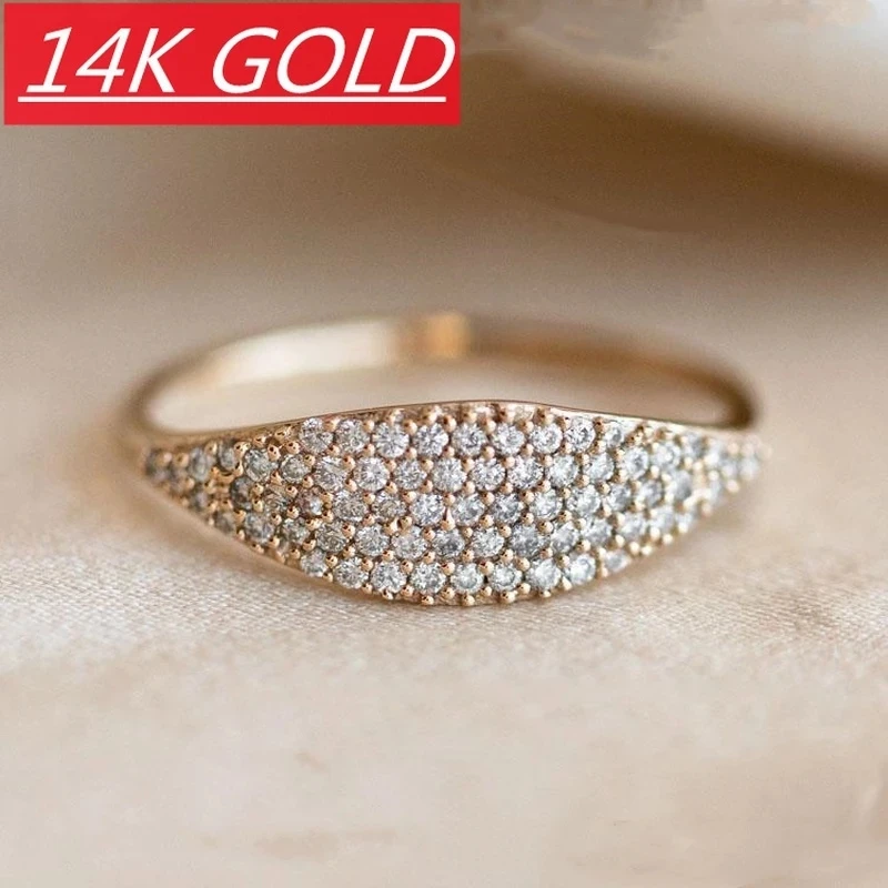 

Luxury Fashion Gold Color Women Wedding Rings for Women Classic Inlaid Cubic Oval Zirconia Engagement Ring Bridal Jewelry