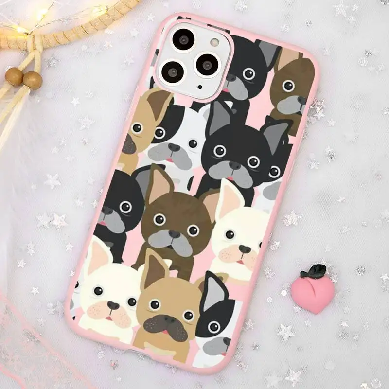 

American Pit Bull Terrier Phone Case Candy Color Pink for iPhone 11 pro XS MAX 8 7 6 6S Plus X 5S SE 2020 XR