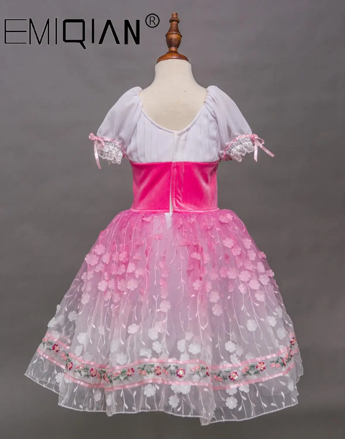 giselle Short Sleeve Velvet Ballet dresses Romantic ballet costumes professional ballet tutus with petals