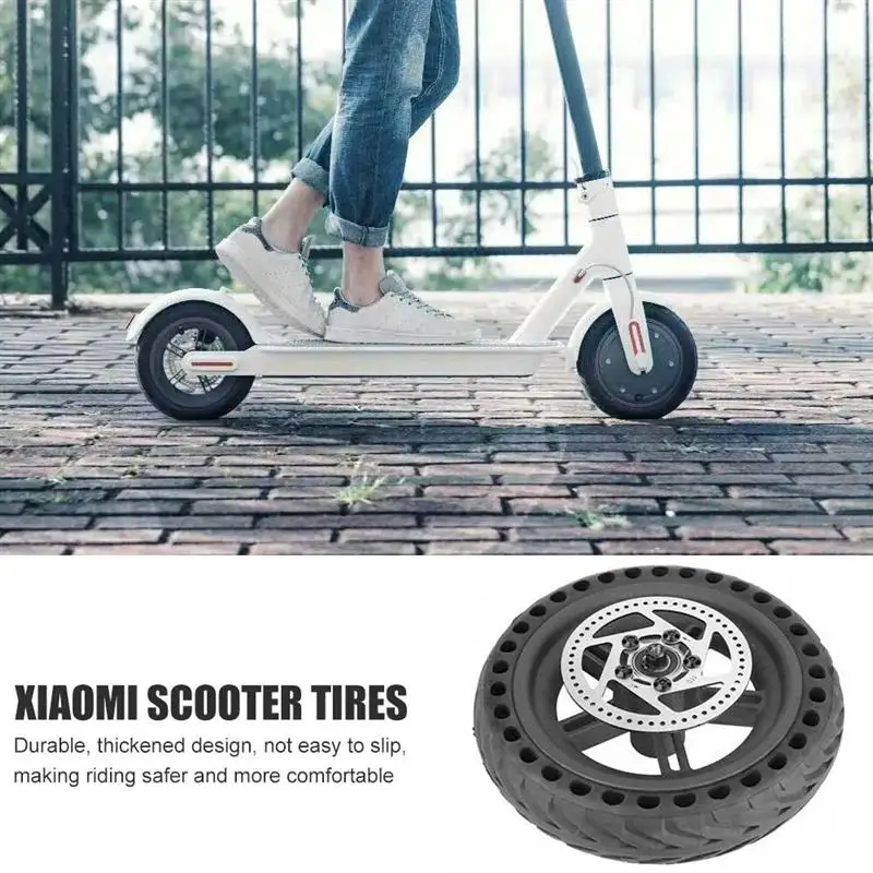 

Задняя шина для электрического скутера с колесной ступицей, набор дисковых тормозов, сменные задние сотовые однотонные шины для электричес...