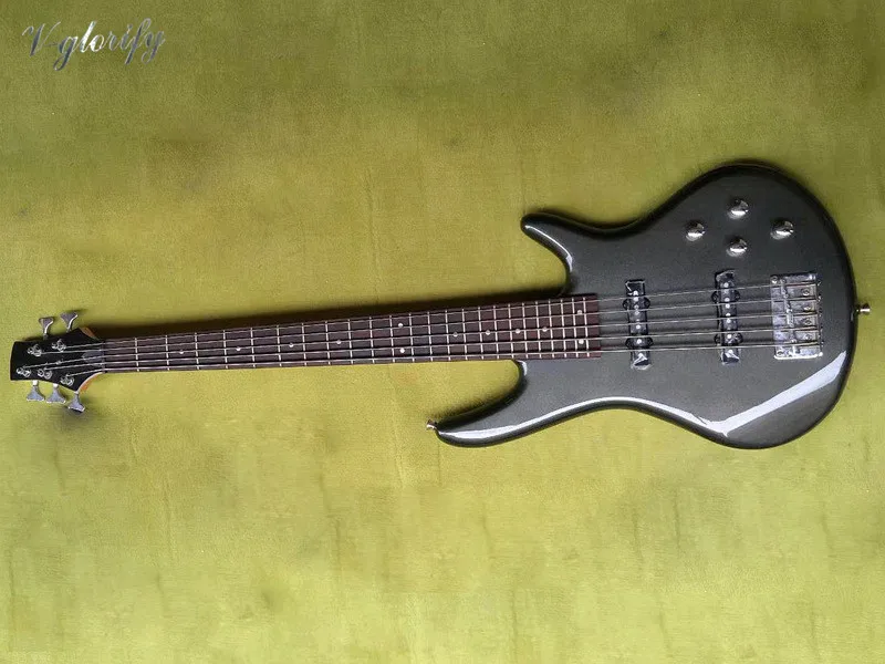 Болт шеи Активный 5 струн бас-гитара профессиональная бас-гитары ольхи тела 22 лада 43 дюймов электрическая бас-гитара