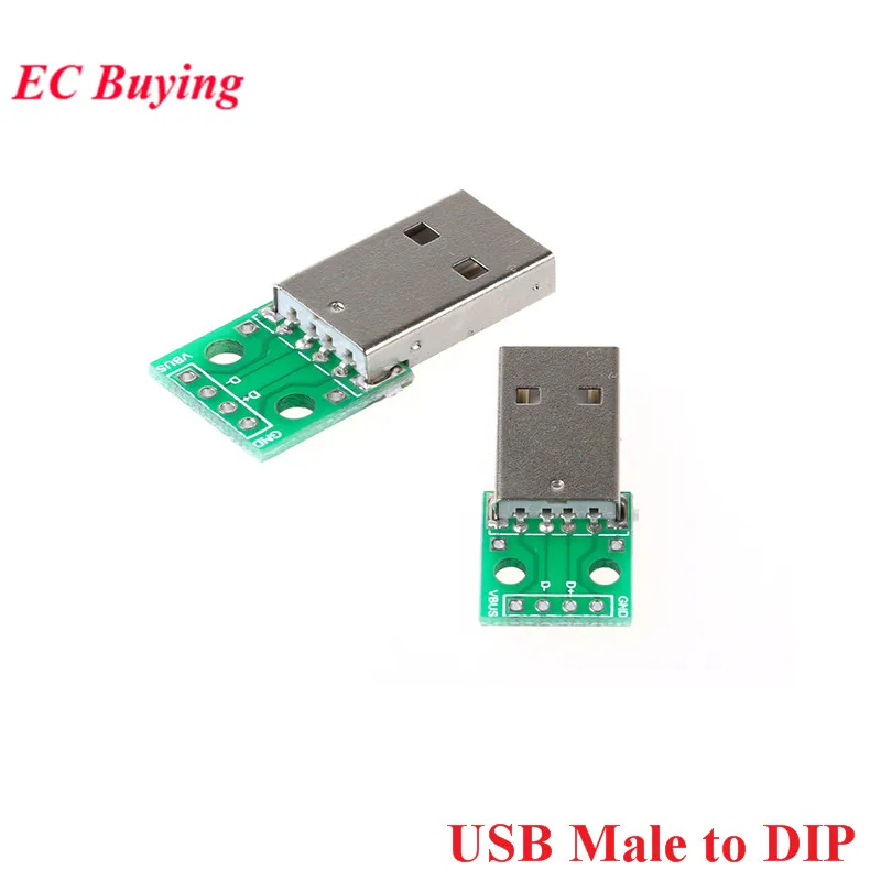 1 шт. Мини Micro Female Male USB to DIP адаптер плата Разъем конвертер 4P 5P 2,54 мм 3 4USB адаптер пластина печатная плата для Arduino