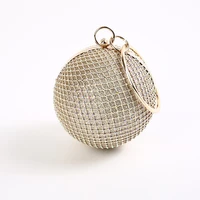 ball design women evening bags circular hollow out style party holder day clutch handbags new purse banquet bag