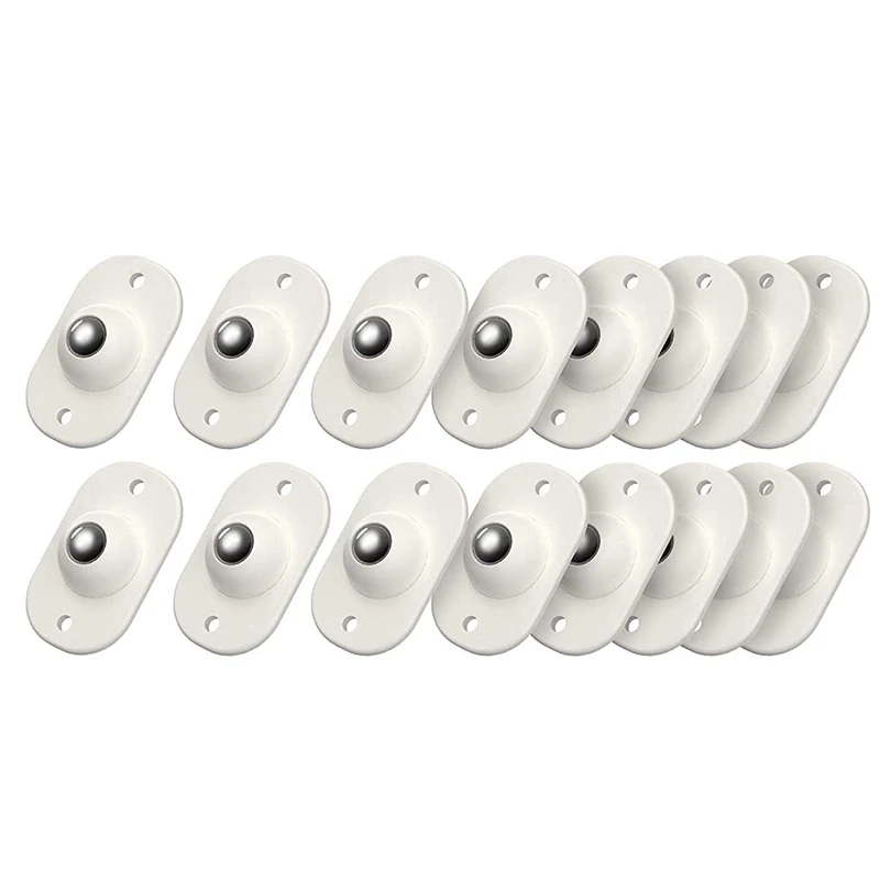 360º Rotating Wheels Mini Swivel Casters Wheels,Universal Wheels for Furniture Various Storage Boxes (16 PC)