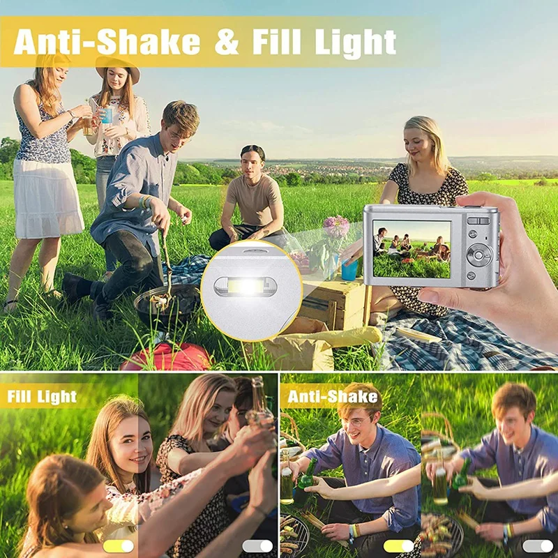 1080P 36.0 Mega Pixels Digital Camera with 16X Zoom LCD Screen Portable Mini Cameras for Students Teens | Электроника
