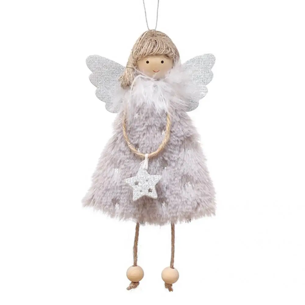 

Wear-resistant Fabric Cute Angle Girl Shape Doll Toy Pendant for Living Room