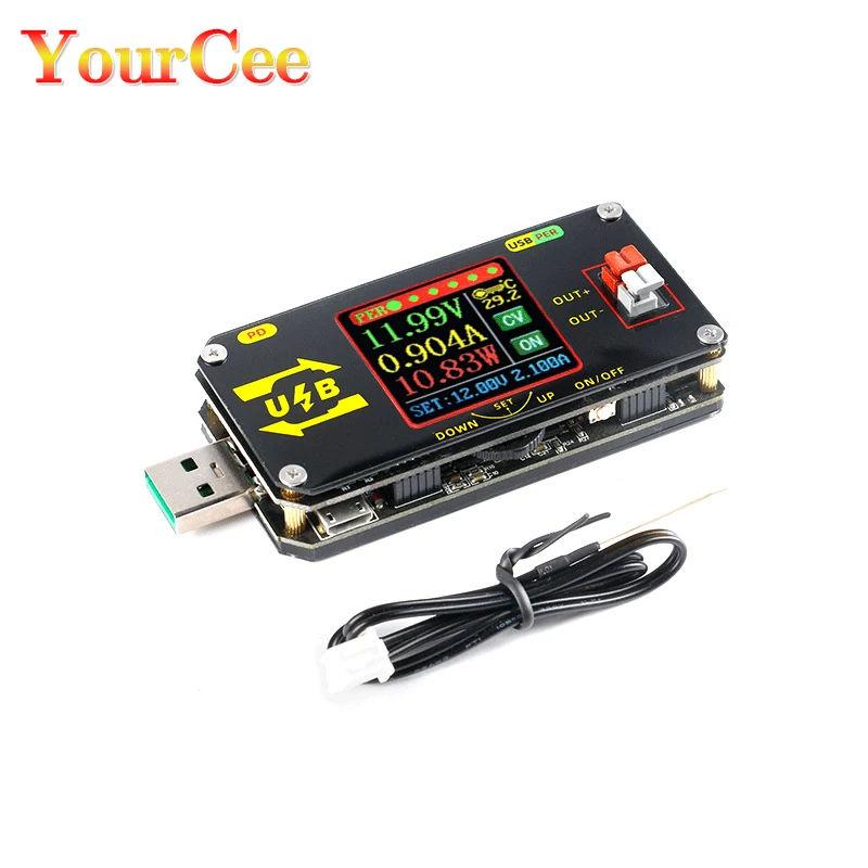 XY UDP цифровой USB DC преобразователь CC CV 0 6 30V 5V 9V 12V 24V 2A 15W Регулируемый блок питания