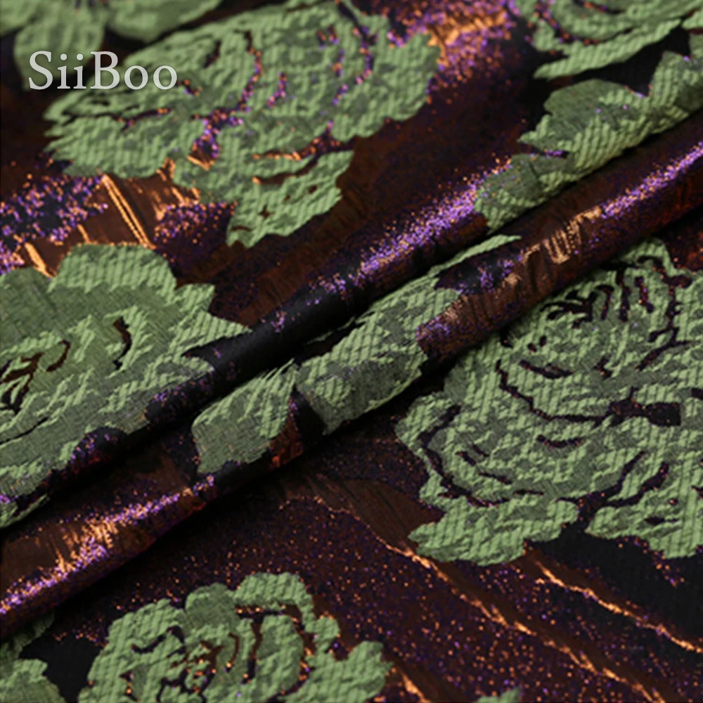 Французский стиль роскошный зеленый синий фиолетовый Цветочный металлический