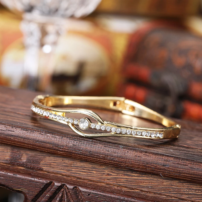 Новые браслеты из арабского сплава женские элегантные с кристаллами свадебные