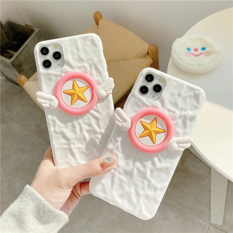 Забавные складывающиеся чехлы с крыльями для iphone 11 Pro Max X XS 7 8 plus чехол телефона