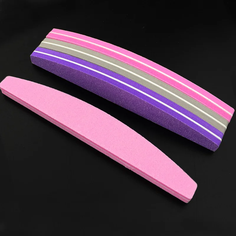 

5pcs/10pcs Sponge Nail File Sandpaper Buffs For Nails 100/180 Sanding Foam Emery Board Buffer Random Color
