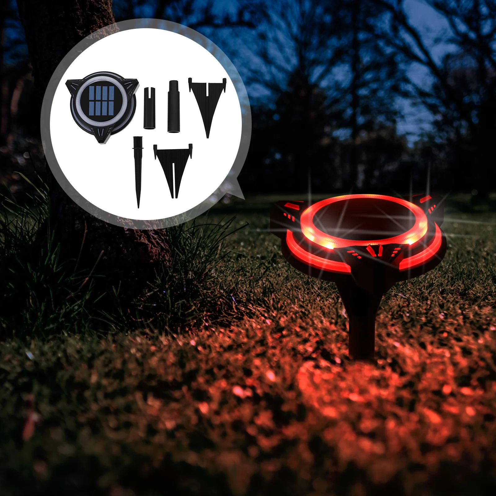 

1pc Solar Garden Light Outdoor Landscape Plug-in Ground Light Buried Light