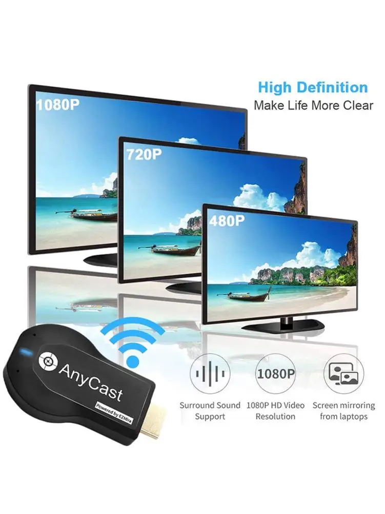 Беспроводной Дисплей приемник 1080P HD WiFi TV ключ аудио адаптер Универсальное