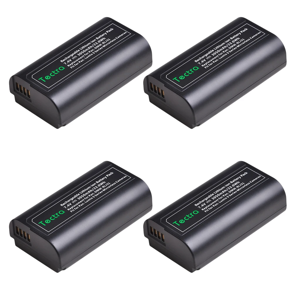 4 batteries 3050 мАч DMW-BLJ31 батарея для Panasonic LUMIX S1, S1R, S1H беззеркальных камер DMWBLJ31 батарея - Цвет: 4 batteries