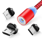 Магнитный USB-кабель для быстрой зарядки, кабель USB Type-C, магнитное зарядное устройство, кабель Micro USB для зарядки и передачи данных, кабель USB-шнур