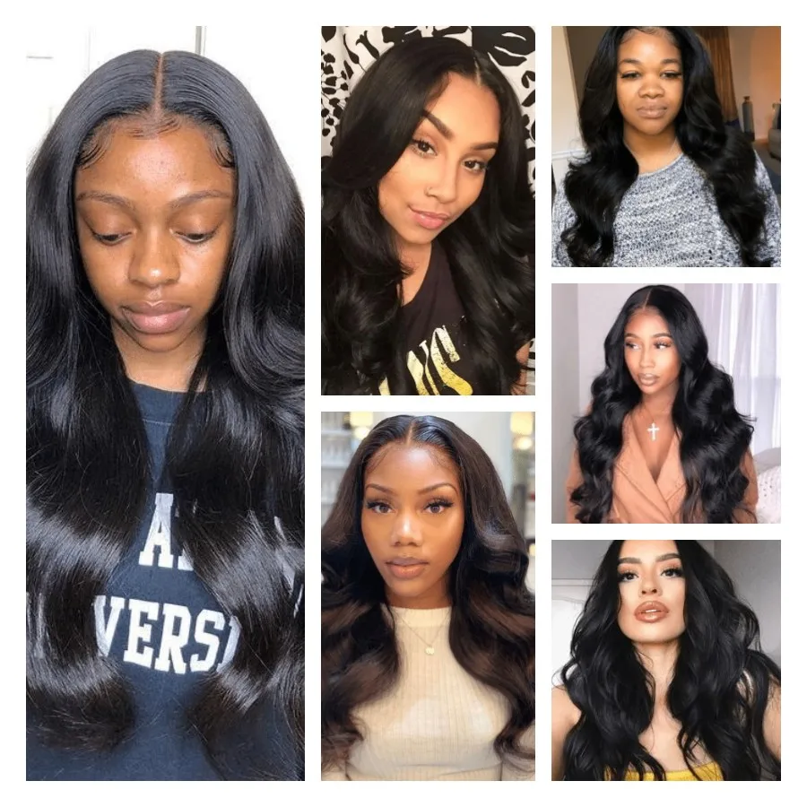 

RXY Body Wave Bundles With Closure Pre-plucked Brazilian Human Hair Weave With Frontal 13*4 Ear to Ear 100% Remy Hair Extension