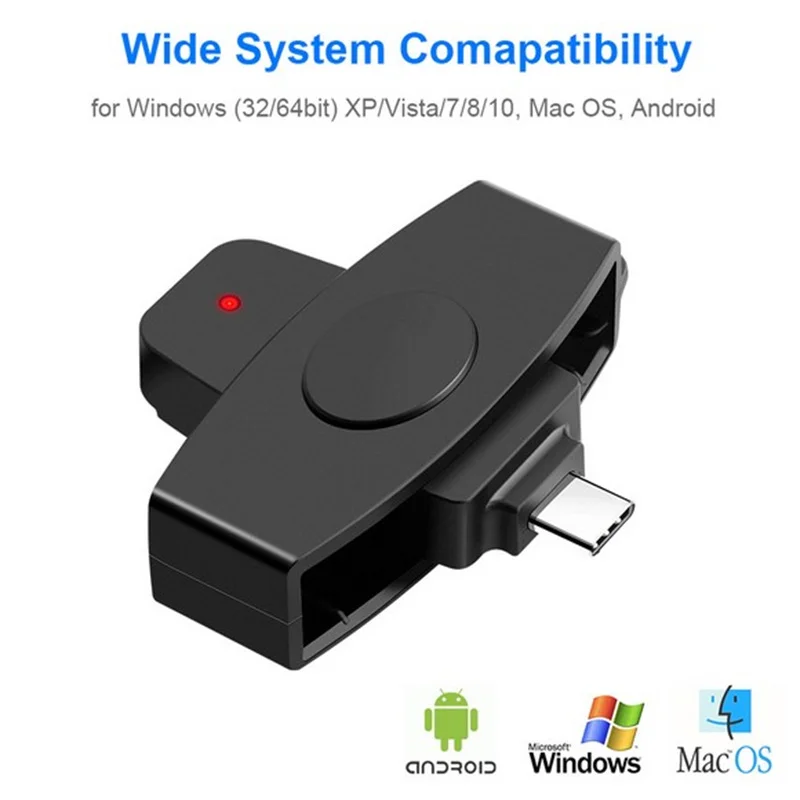 Устройство для чтения смарт-карт USB Type-C EMV электронное устройство карт памяти DNIE