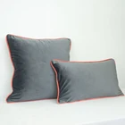 Мягкий Бархатный Чехол для диванной подушки, декоративная серая наволочка, наволочка для подушки, светло-оранжевый, красный