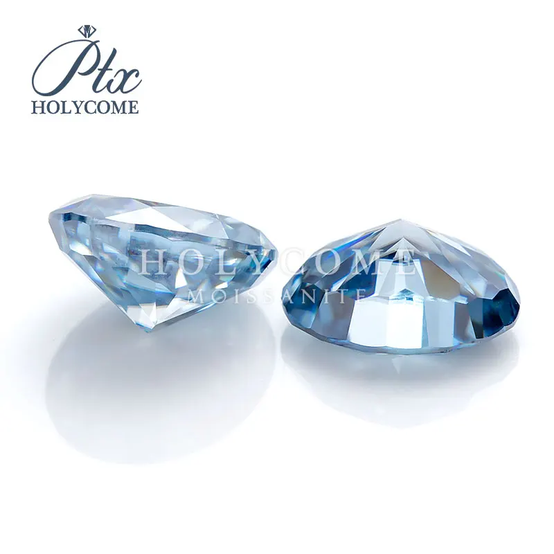 

6*9MM Oval Cut Fancy Vivid Blue Luxury Loose Moissanite Professional Supplier, Over 10 Years, High Quality Gemstone Factory