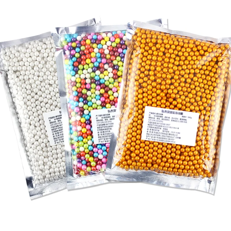 500 г съедобные украшения для тортов жемчужные конфеты цветные сахарные бусины