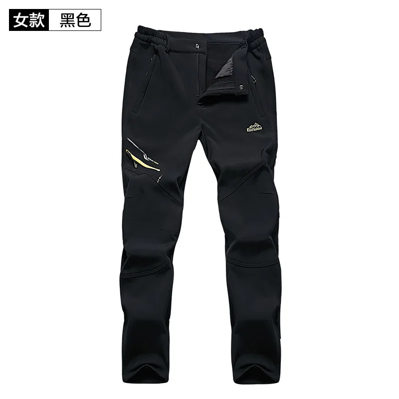 women03 Man Women snowboarding pants Windproof Fishing Camping Hiking Skiing Trousers Winter Thicken Warm Fleece Softshell Skiing Pants - Цвет: women03