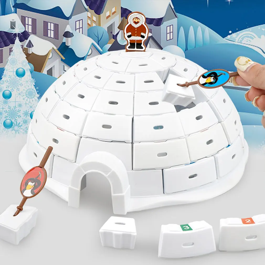 

Penguin Snow House Parent-Child Interactives Adult Educational Toy Board Game down the ice Party Games