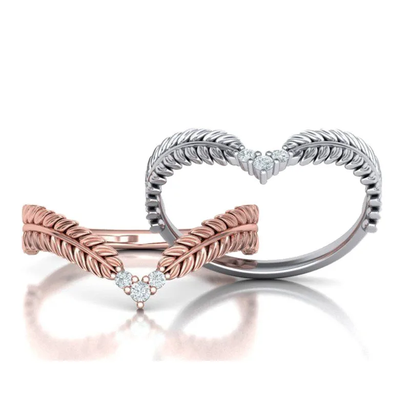 

Gu Li New Fashion Partysu Style Leaves Shape Women Ring Available Delicate Female Engagement Ring Fine Anniversary Jewelry