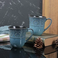 nordic retro ceramic cup mug family breakfast coffee milk tea cup drinkware gifts