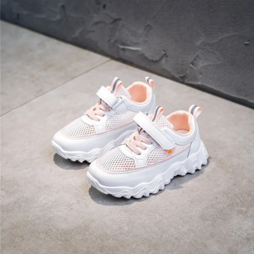 Детская обувь для девочек детские теннисные Спортивные кроссовки бега белые