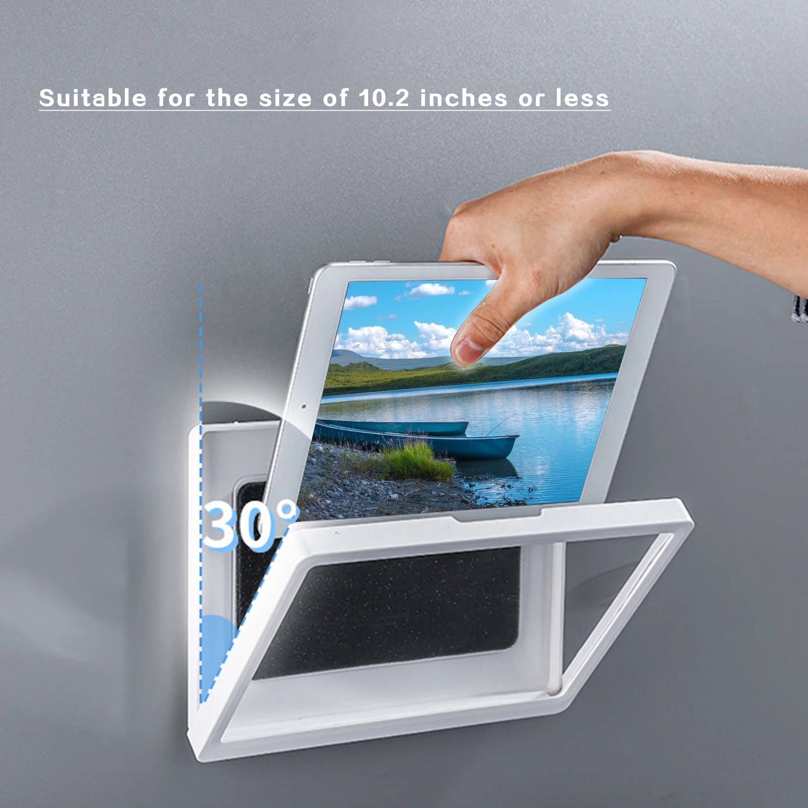 Wall Tablet Holder Touch Screen Mount for Tablets Smartphones Fits on Kitchen Bathroom Bedroom Readingroom under 10.2 inches | Компьютеры