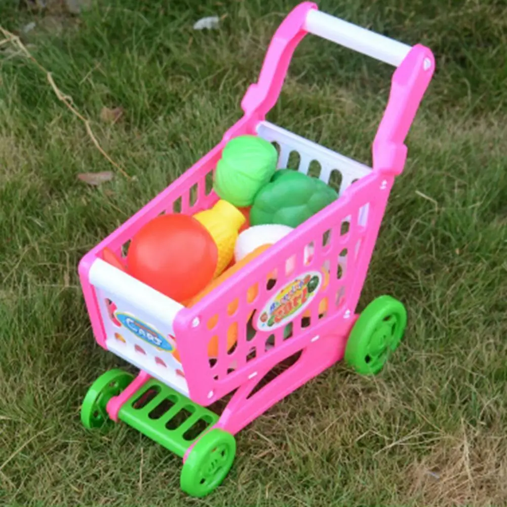 Миниатюрная пластиковая корзина для супермаркетов детская игрушка ролевых игр м