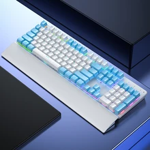 Wired Mechanical Keyboard Gaming Kit Black Blue Switch Wired USB PC Gamer Rainbow Backlight Computer Gaming PC Keyboards Backlit