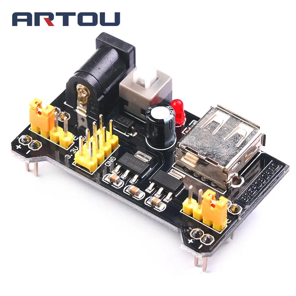 MB102 макетная плата блок питания 3 В 5 для Arduino Solderless Хлеб доска регулятор