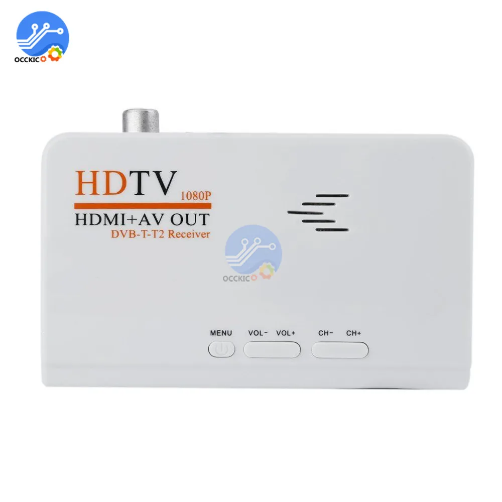 1080P HDMI dvb-t тюнер ТВ приемник приставка цифровой наземный HD ТВ спутниковый ресивер HDMI для ПК lcd