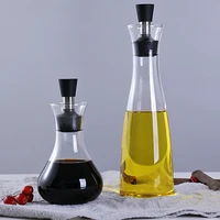 transparent glass oil bottle oil cruet dispenser for kitchen high temperature resistan kitchen accessoriest sauce vinegar jar
